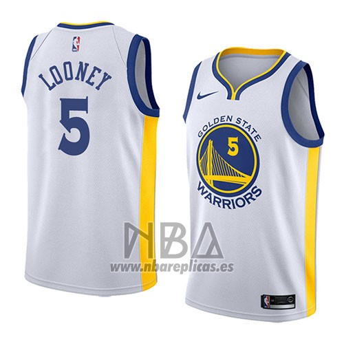 Camiseta Golden State Warriors Kevon Looney NO 5 Association 2018 Blanco